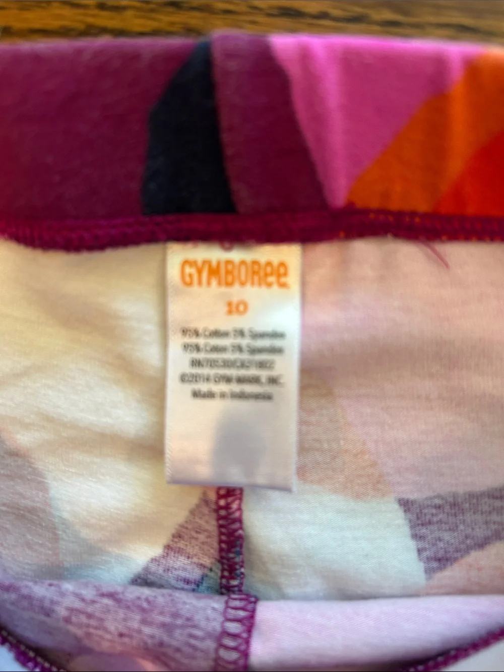 Gymboree Purple Navy Pink Orange White Drop-Pattern Leggings